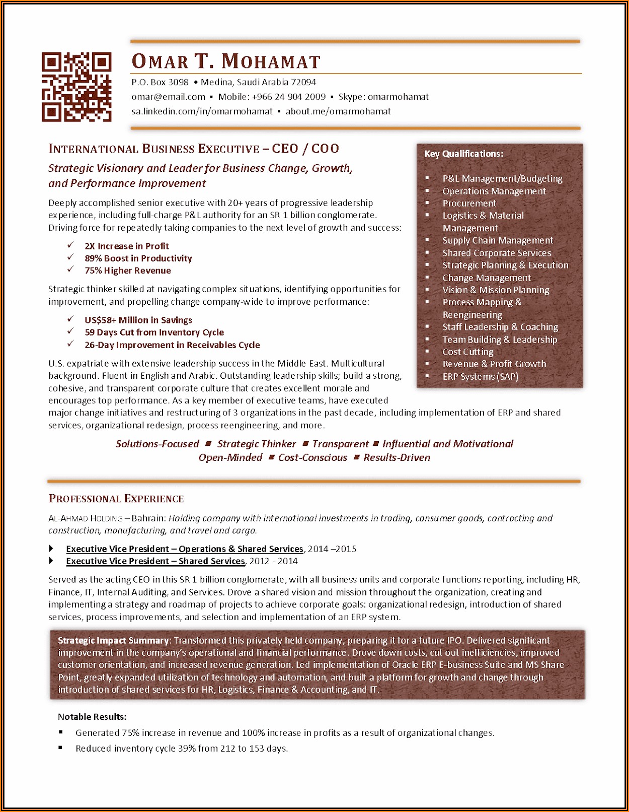 Best Executive Resume Templates 2019