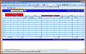 Bill Payment Template Excel