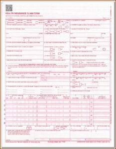 Blank Cms 1500 Claim Form Pdf