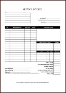 Blank Invoices Templates