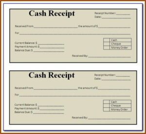 Blank Sales Receipt Form Pdf