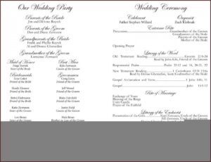 Booklet Style Wedding Program Template
