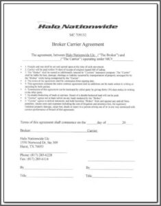 Brokerage Agreement Form