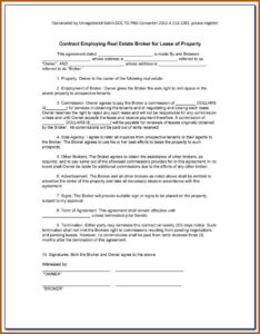 Brokerage Agreement Format India