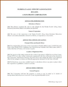 Bylaws Template For Corporation