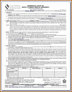 California Commercial Lease Agreement Form