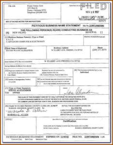 California Fictitious Business Name Form Riverside County
