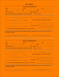 Car Sale Receipt Form Download