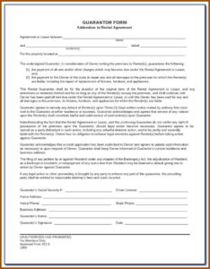 Commercial Lease Guarantor Form
