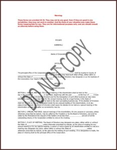 Company Bylaws Sample Philippines