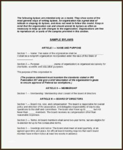 Company Bylaws Template Uk