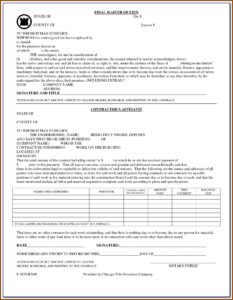 Construction Lien Waiver Form Free