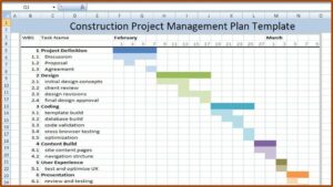 Construction Project Management Templates Excel