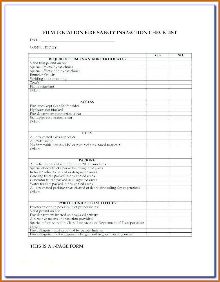 Construction Site Safety Checklist Template