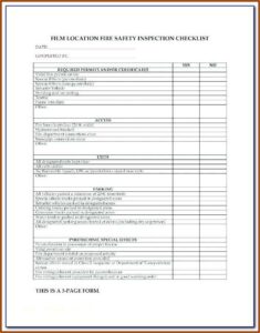 Construction Site Safety Inspection Checklist Template