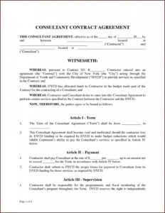 Consulting Agreement Template Word
