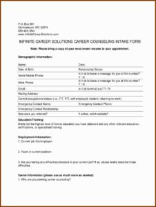 Counselling Forms Templates