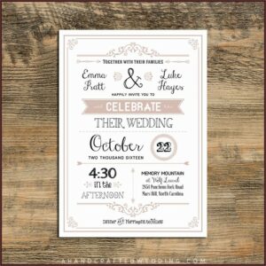 Country Wedding Invitation Templates