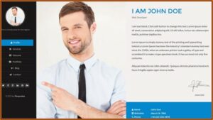 Cv Resume Website Template Free