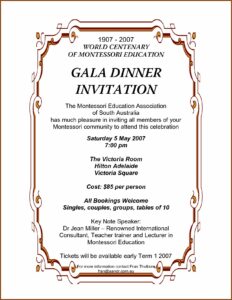 Dinner Invitation Template Business