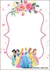 Disney Princess Party Invitations Templates Free