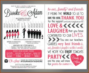 Downloadable Wedding Program Template That Can Be Printed