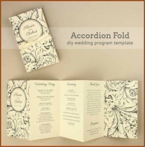 Editable Free Downloadable Wedding Program Templates Microsoft Word