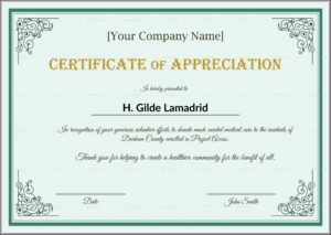 Employee Appreciation Award Template