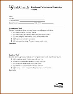 Employee Evaluation Templates
