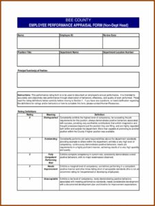 Employee Evaluation Templates Word