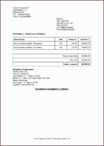 Example Invoice For Services Rendered