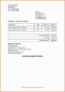 Example Of Invoice For Services Rendered
