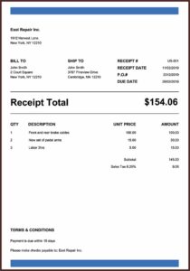 Free Blank Cash Receipt Template