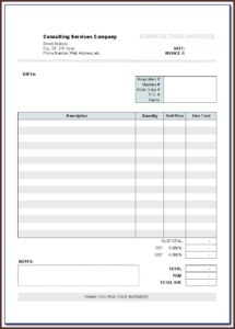 Free Blank Invoices Templates