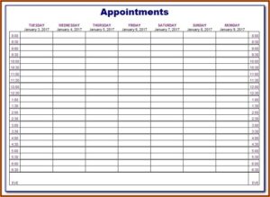Free Dock Scheduling Template