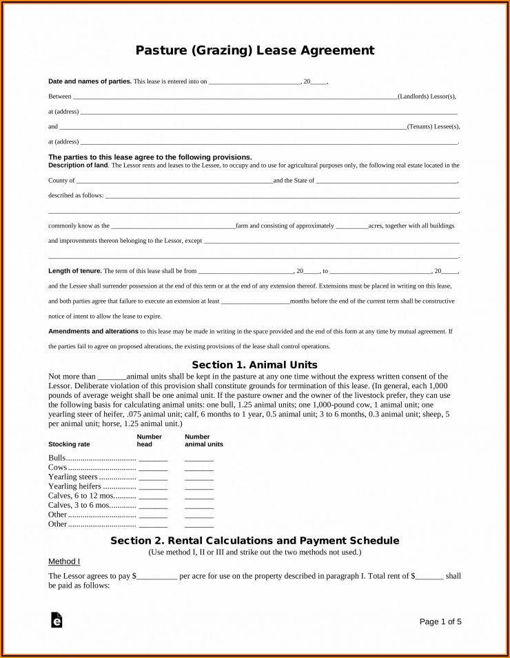 Free Lease Agreement Template California