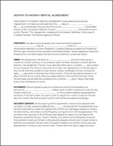 Free Lease Agreement Template Pdf