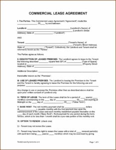 Free Lease Agreement Template Word