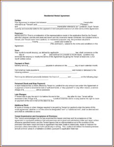 Free Lease Agreement Template Word South Africa