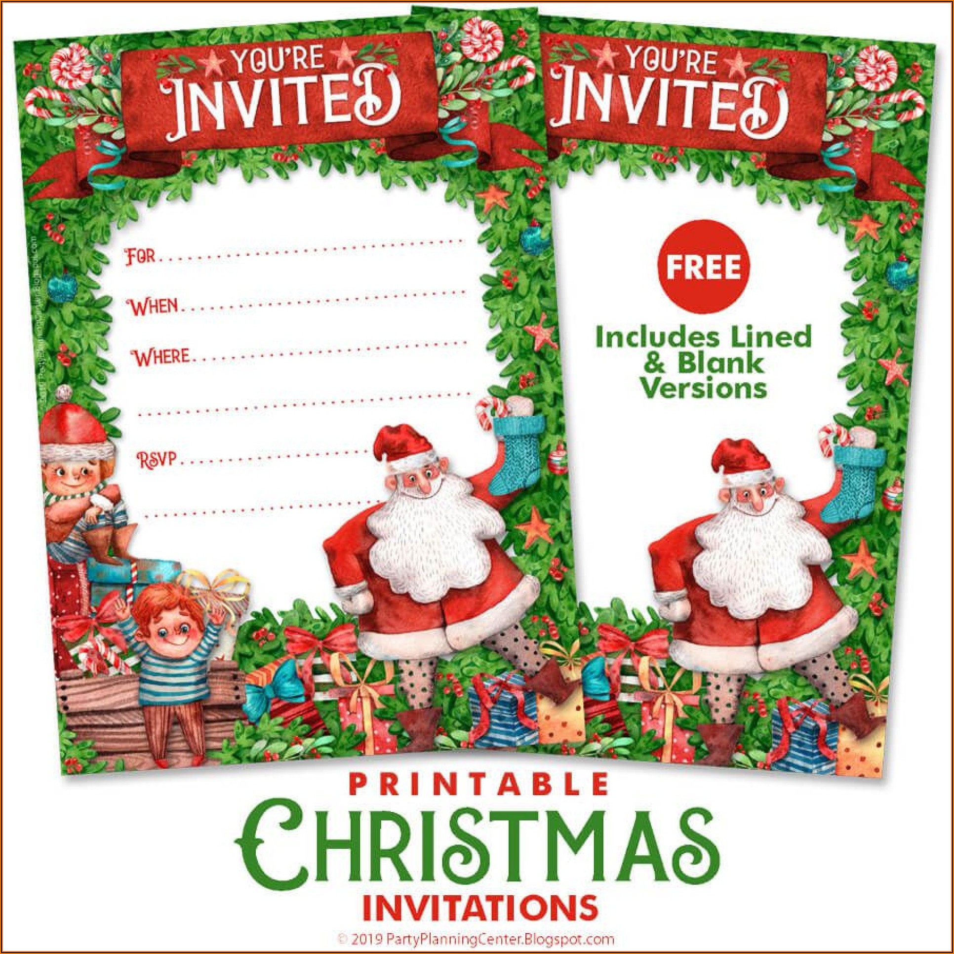 Free Printable Christmas Party Flyer Templates Word