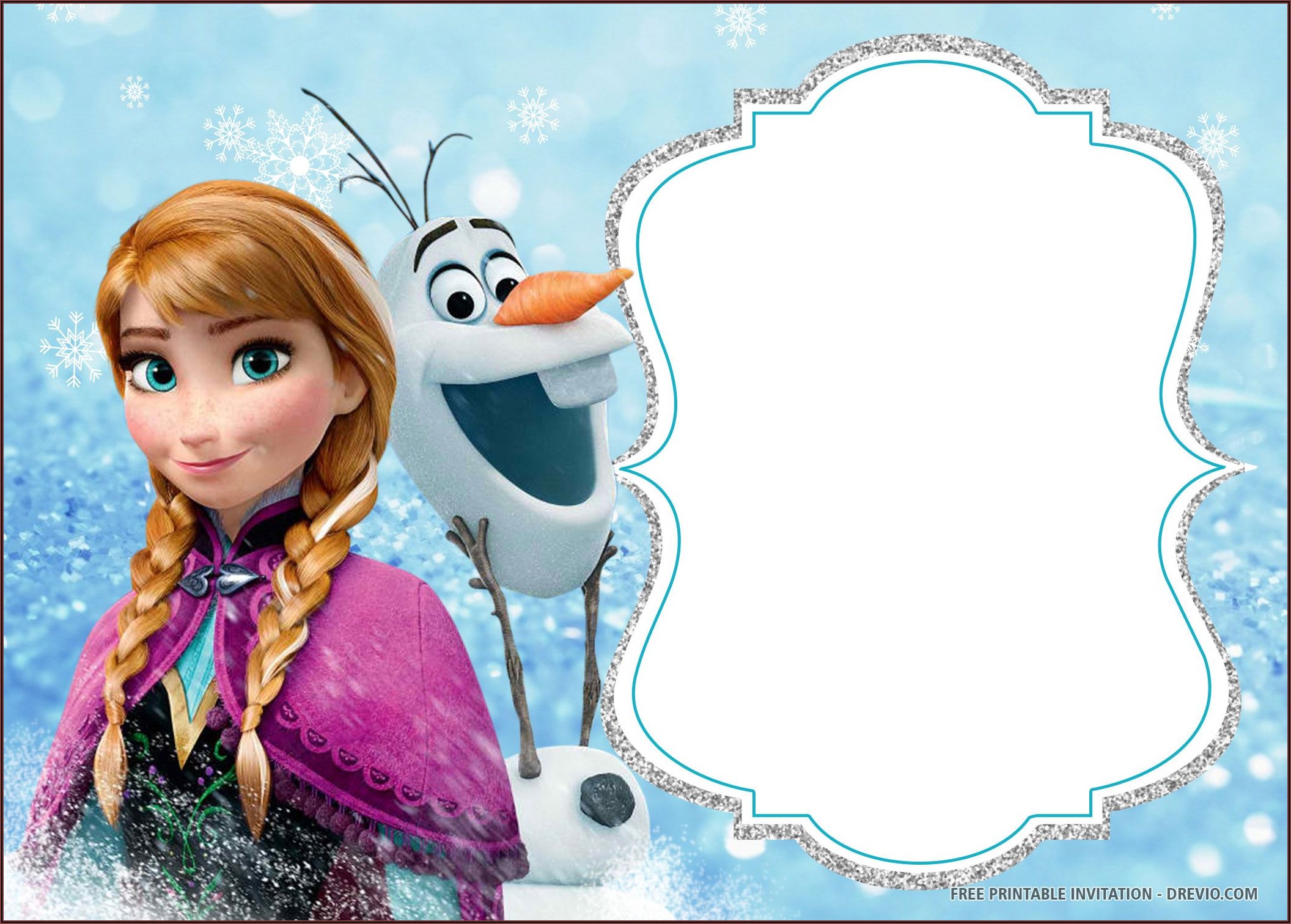 Free Printable Frozen Birthday Invitation Templates