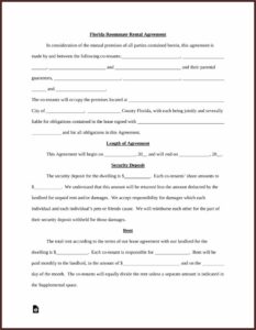 Free Room Rental Agreement Template Word