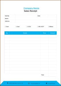 Free Sales Receipt Template Word
