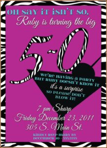 Free Surprise 50th Birthday Party Invitations Templates