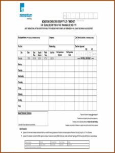 Free Timesheet Template Pdf