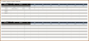 Free Weekly Employee Work Schedule Template Excel
