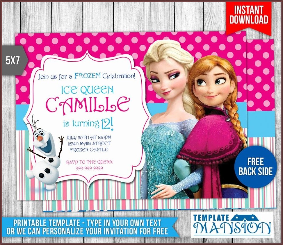 Frozen 2 Birthday Invitation Template Free