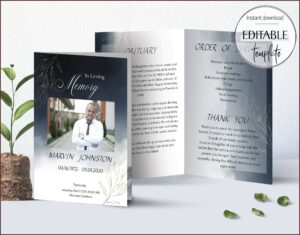 Funeral Obituary Program Template