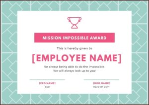 Funny Employee Recognition Awards Templates
