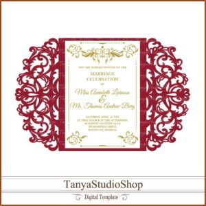 Gate Fold Invitation Template